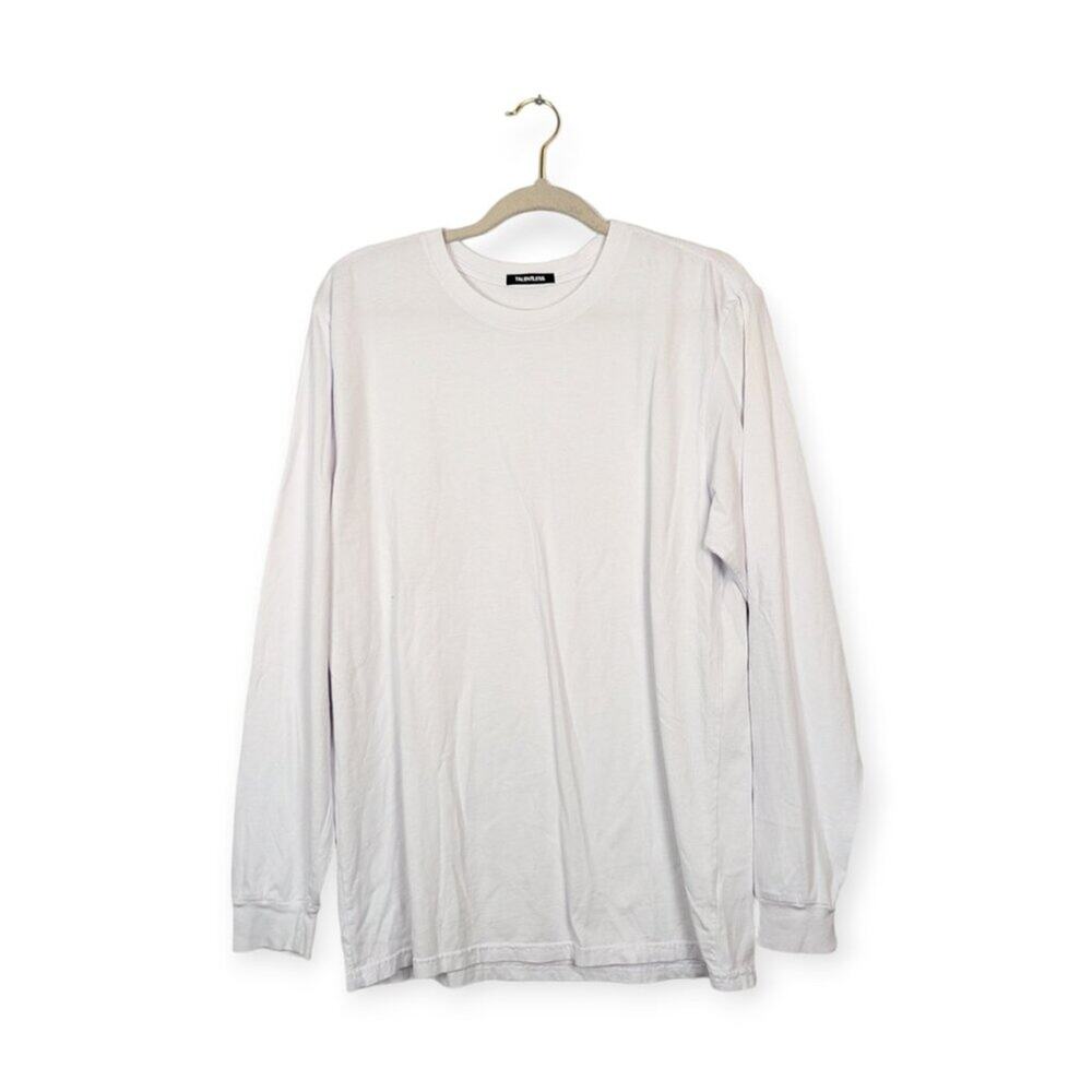 NWT Talentless White Cotton Basic Long Sleeve Tee… - image 1